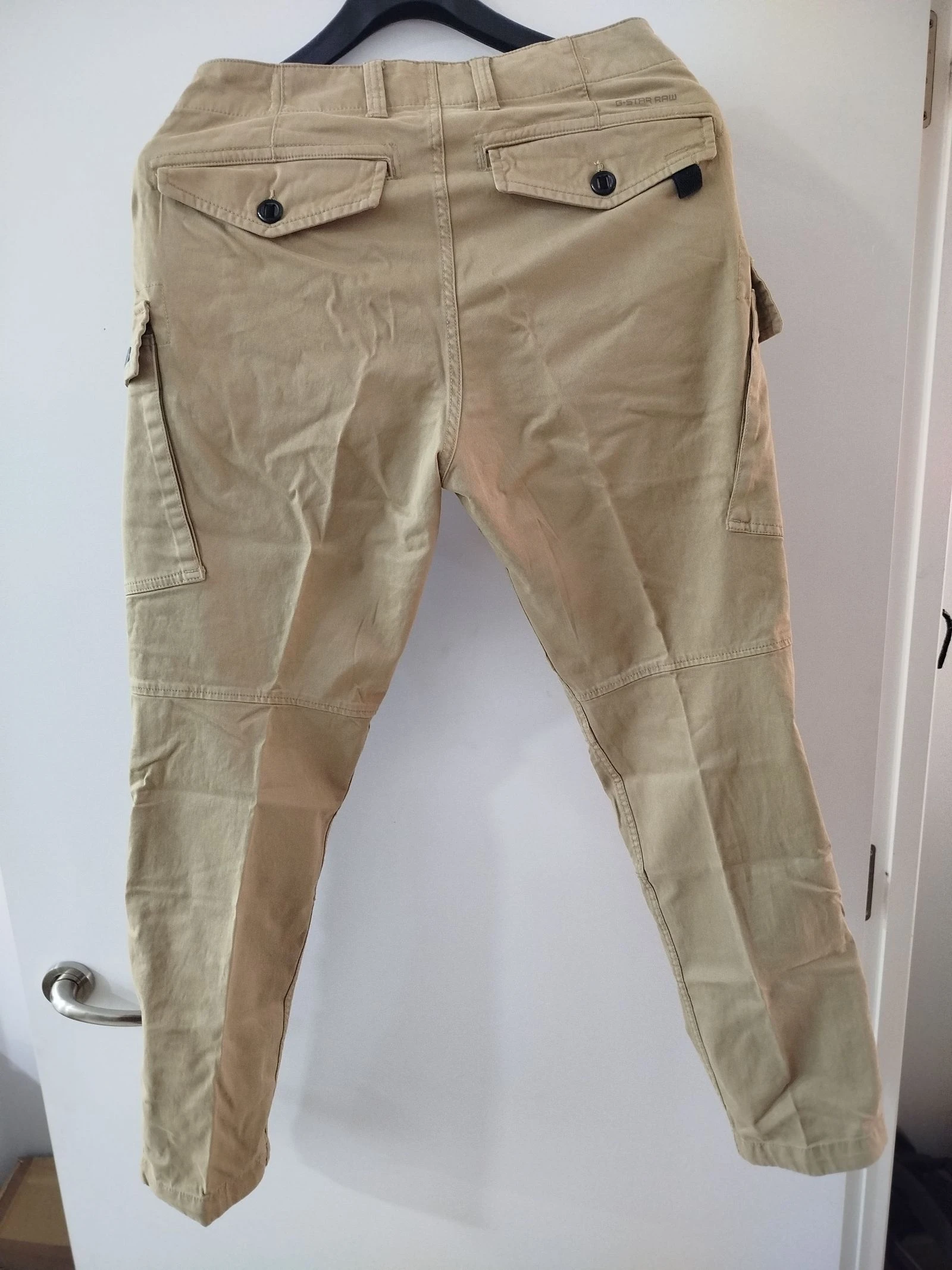 Pantalon cargo reto conico G-Star RAW Roxic, tingido em peca Sahara – photo 10